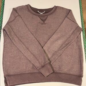 AMERICAN EAGLE OUTFITTERS Purple Crewneck Fuzzy Sweatshirt